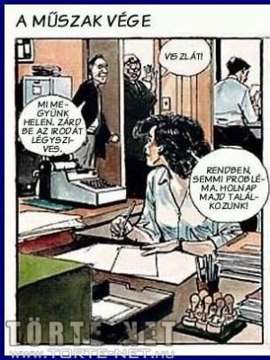 A műszak vége - Erotikus képregény - 1. oldal