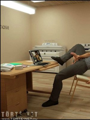 Candy és Jake az irodában - Erotikus képregény - 1. oldal