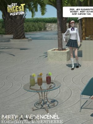 Parti a medencénél