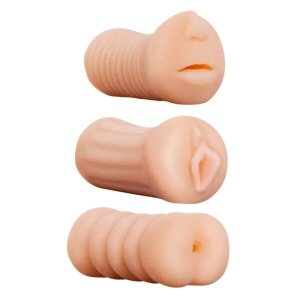 XXX To GO Juicy - műpunci, száj és műpopsi maszturbátor szett (3 db)