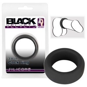 Black Velvets - vastagfalú péniszgyűrű (3,8 cm, fekete)