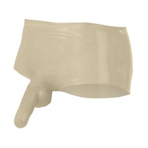 LATEX - boxer + péniszköpeny (natúr)