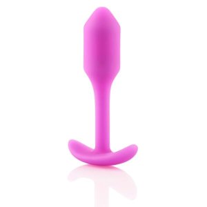 b-Vibe Snug Plug 1 - anál plug belső súllyal (55 g, pink)