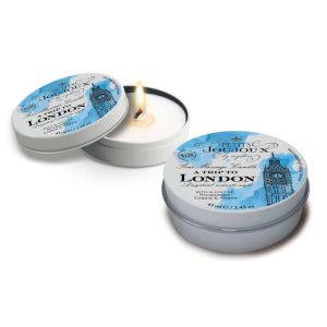 Petits Joujoux London - erotikus masszázsgyertya rebarbara-amber (43 ml)