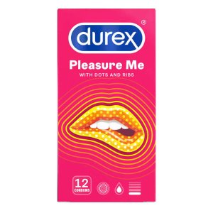 Durex Pleasure Me - bordázott-pontozott óvszer (12 db)