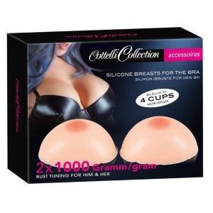Cottelli - szilikon push-up betét mellbimbóval (2 × 1000g)
