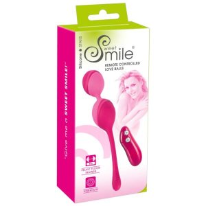 SMILE Love Balls - hordható rádiós vibrotojás - 82 g (pink)