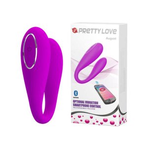 Pretty Love August - App-vezérelt G-pont és csiklóizgató vibrátor (pink)