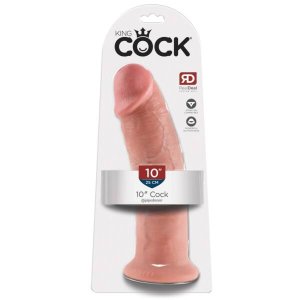 King Cock 10 - nagy tapadókorongos dildó (25 cm, testszínű)