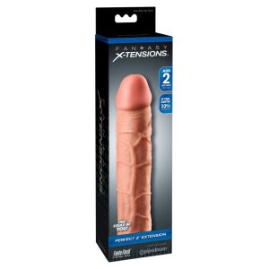 Pipedream - X-TENSION Perfect 2 - élethű péniszköpeny (20,3 cm, testszínű)