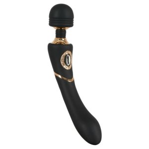 Cleopatra Wand - prémium masszírozó vibrátor strasszokkal (fekete)