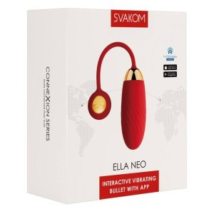 Svakom Ella Neo - hordható app-vezérelt vibrotojás (piros)