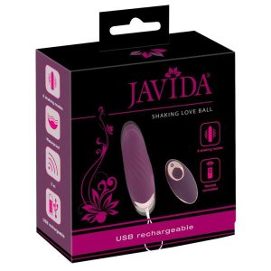 Javida Shaking Love - hordható, távirányítós lökő vibrotojás (lila)