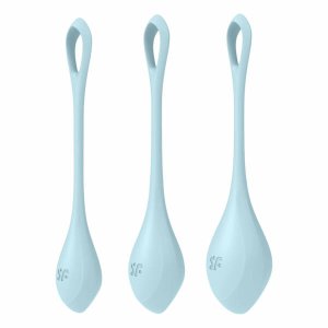 Satisfyer Yoni Power 2 - gésagolyó szett (kék, 3 részes)