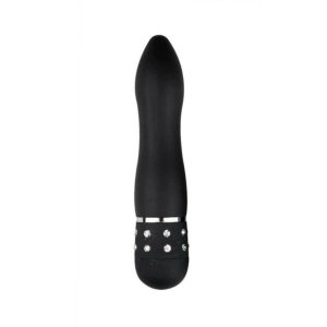 EasyToys Diamond Curved - mini rúd vibrátor (fekete)