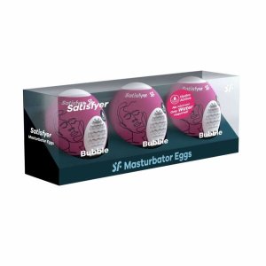 Satisfyer Egg Bubble - tojás maszturbátor férfiaknak (3 db)
