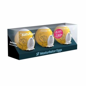 Satisfyer Egg Fierce - tojás maszturbátor szett férfiaknak (3 db)