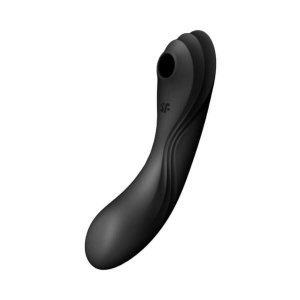 Satisfyer Curvy Trinity 4 - léghullámos 2in1 vibrátor (fekete)