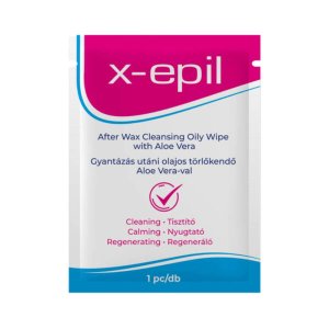 X-Epil Aloe Vera - gyantázás utáni olajos törlőkendő (1 db)