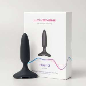 LOVENSE Hush 2 XS - akkus kis anál vibrátor (25 mm, fekete)