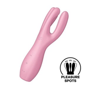 Satisfyer Threesome 3 - akkus csikló vibrátor, csiklóizgató (pink)