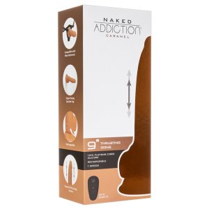 Naked Addiction Thrusting 9 - lökő vibrátor - sötét (23 cm)