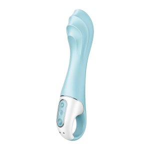 Satisfyer Air Pump Vibrator 5 - app-vezérelt pumpás vibrátor (kék)