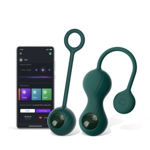 Magic Motion Crystal Duo - app-vezérelt vibrációs gésagolyó (zöld)