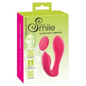 SMILE Panty - hordható akkus, rádiós 2in1 vibrátor (pink)