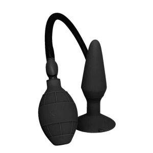 MenzStuff L - pumpálható anál plug (fekete, nagy)