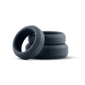 Boners - szilikon péniszgyűrű szett - 3 db (szürke)