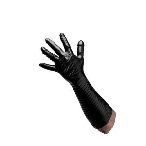XR Brands - Pleasure Fister - textúrált öklöző kesztyű (fekete)