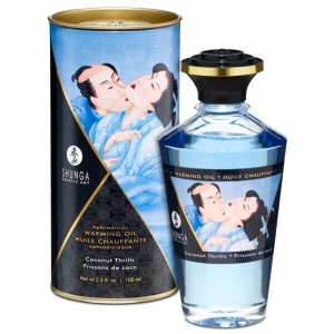 Shunga - melegítő erotikus masszázsolaj kókusz illattal (100 ml)