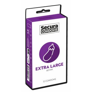 Secura Padlizsán - extra nagy óvszer - 60 mm (12 db)