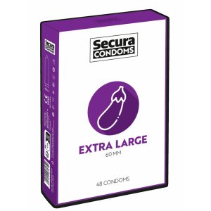 Secura Padlizsán - extra nagy óvszer - 60 mm (48 db)