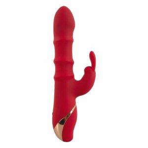 You2Toys Rabbit - mozgó gyűrűs, csiklókaros vibrátor (piros)