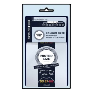 Mister Size óvszer Tesztcsomag Péniszmérővel - 3 db