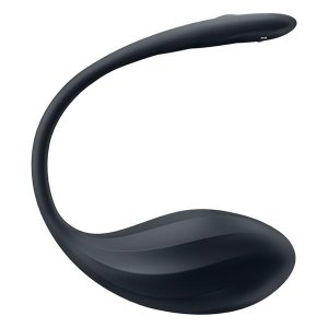 Satisfyer Ribbed Petal - hordható rádiós vibrotojás (fekete)