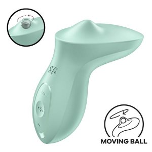 Satisfyer Exciterrr - forgó gyöngyös csikló vibrátor, csiklóizgató (zöld)