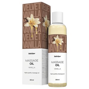 Satisfyer - erotikus masszázsolaj vanília illattal (250 ml)