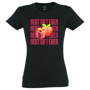 Best Gift Ever - női pamut póló (fekete)
