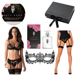 Obsessive Wonderia - fehérneműs ajándék doboz - 6 részes (fekete)