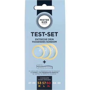 Mister Size Test-Set - óvszer próbacsomag méretmérő szalaggal (3 db)