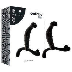 Addicted Toys - prosztata masszírozó és gátizgató dildó (fekete, 11,3 cm)